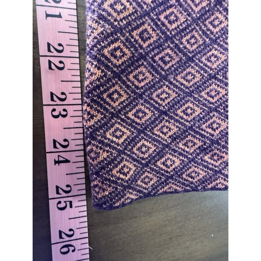 Neve Women Medium Wool Blend 1/4 Zip Sweater Geo Apres Ski Nordic Cozy Snowflake - Picture 9 of 9